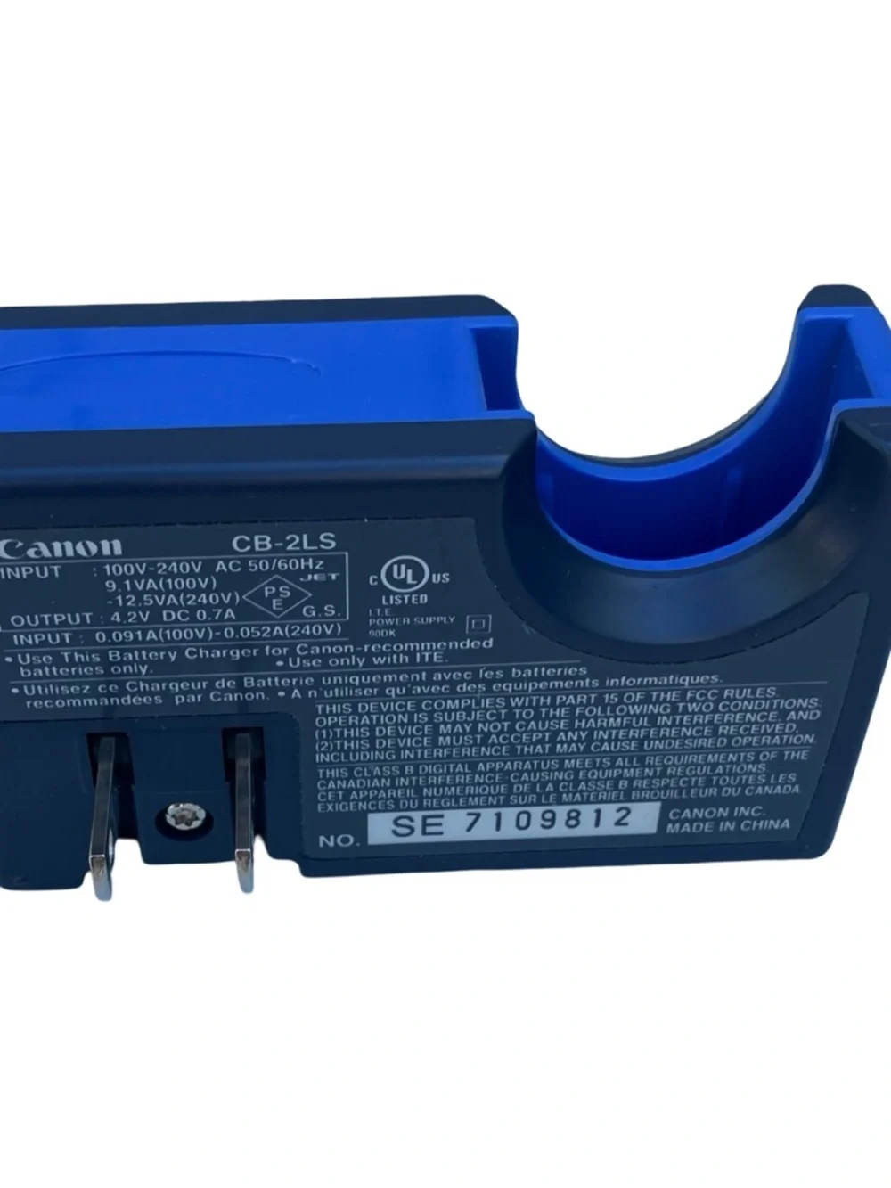OEM Canon Battery Charger CB-2LS for NB-1L NB-1LH Batteries Genuine Blue Compact